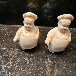 Sunshine Cracker Company Vintage Chubby Cheeked Chef Salt & Pepper Shaker